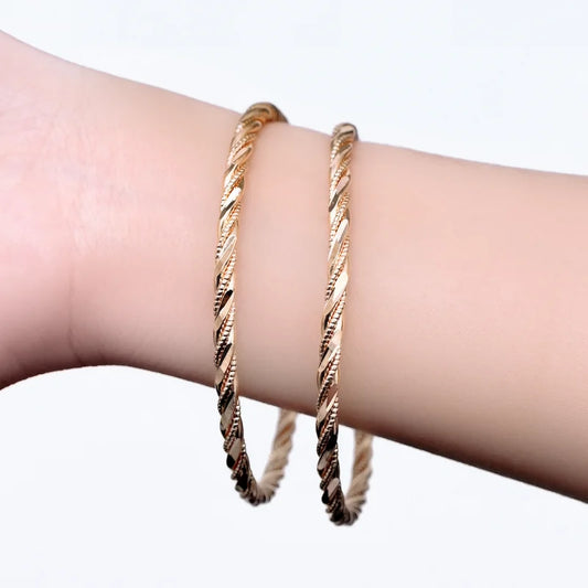 Twisted Gold Bangles - #117