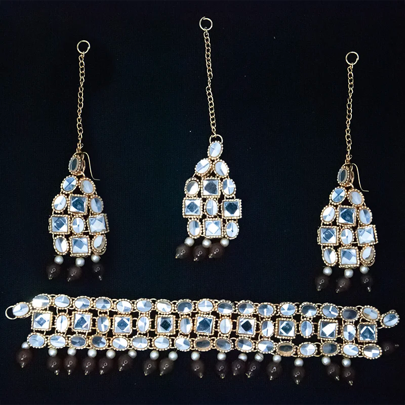 Crystal Cascade Necklace Set